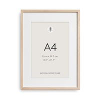 Little Otja natural limewood picture frame A4 with cream mat