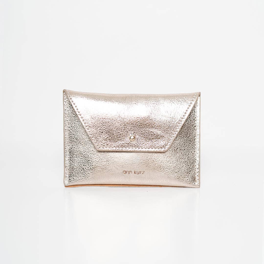 Laudeen | Ann Kurz | Wallet | Tiny Envelope | Metallic Platin