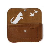 Laudeen | Keecie | Wallet | Cat Chase Medium | Cognac used look