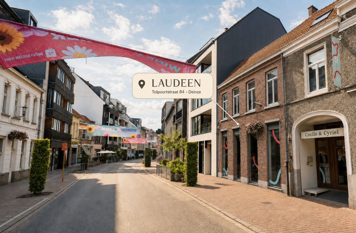 LAUDEEN concept store storefront at Tolpoortstraat 84, Deinze