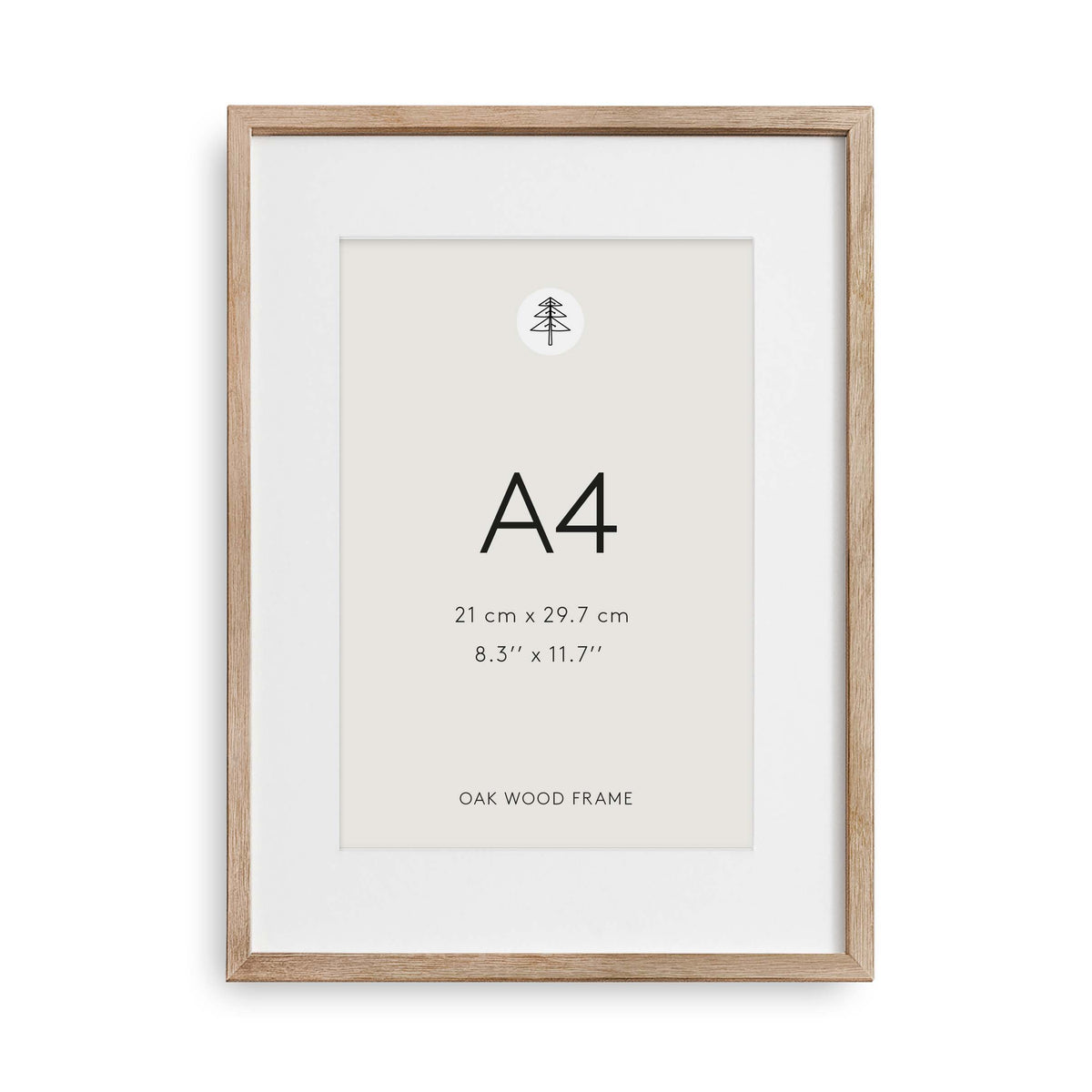 Little Otja oak picture frame A4 with cream mat