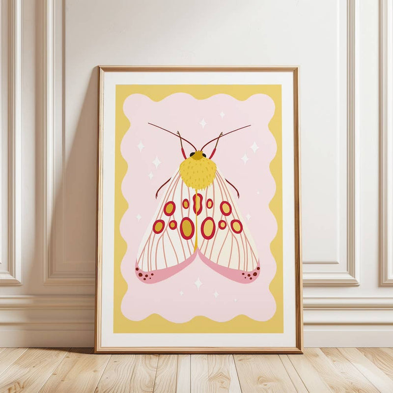 Laudeen | Muchable | A4 poster illustration art print - moth butterfly butterfly