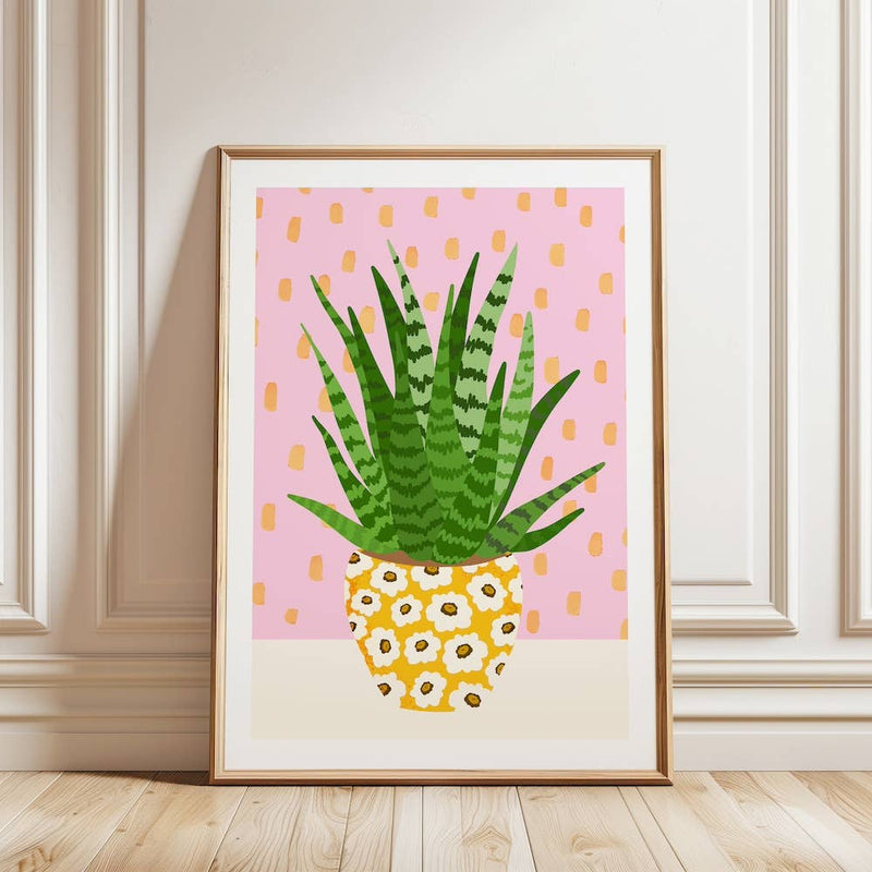 Laudeen | Muchable | A4 poster illustration art print - Sansevieria plant botanical