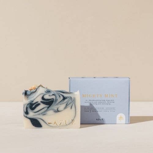 Laudeen | Azur Natural Bodycare | MIGHTY MINT | Body bar | Natural soap