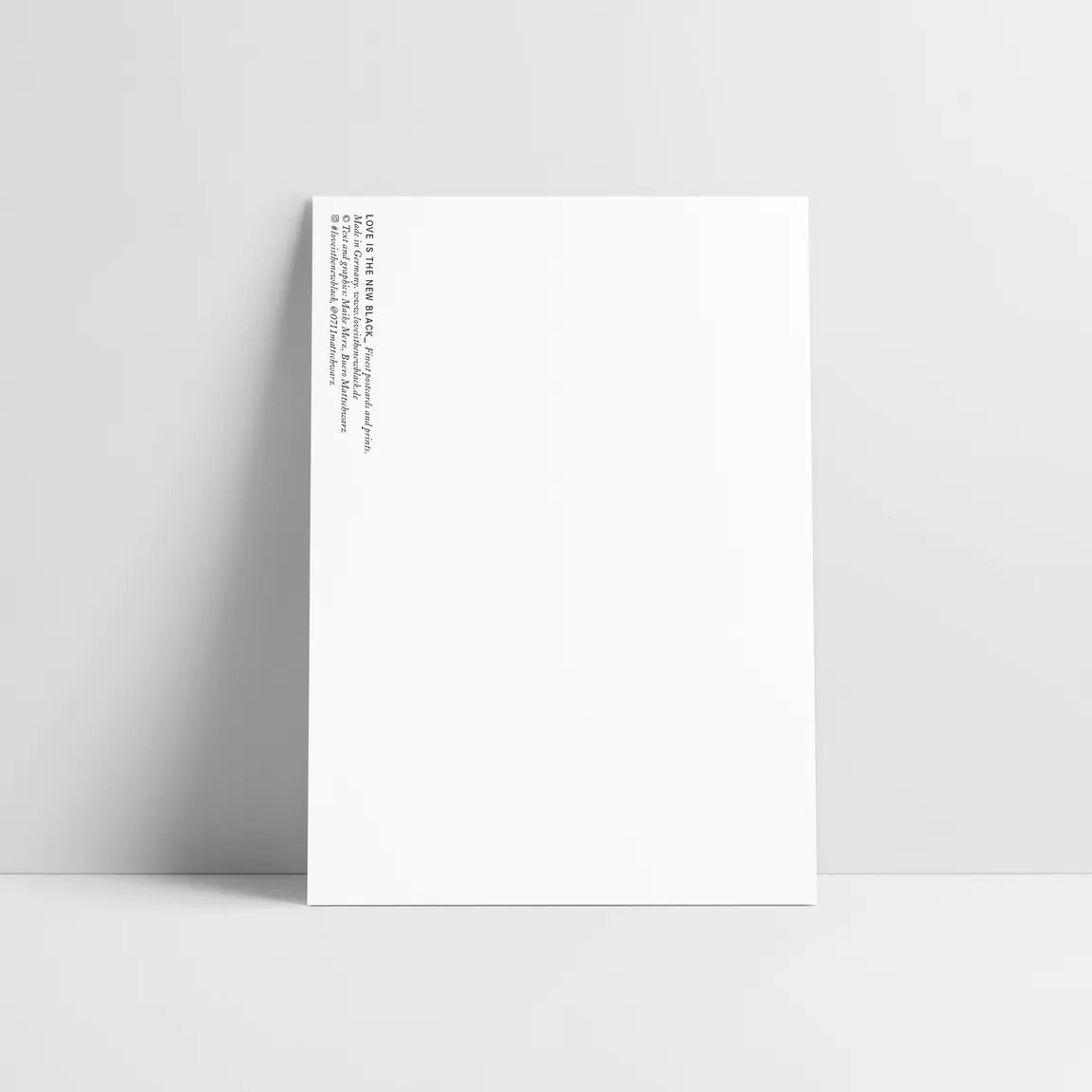 Laudeen | LOVE IS THE NEW BLACK | More More More - Postcard
