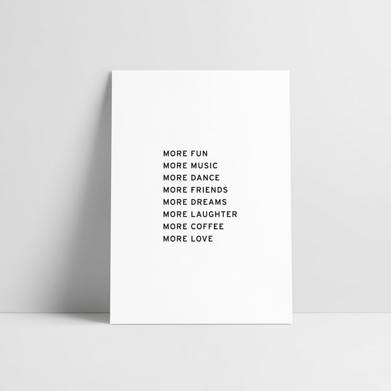 Laudeen | LOVE IS THE NEW BLACK | More More More - Postcard
