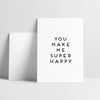 Laudeen | LOVE IS THE NEW BLACK | Super happy - Folding postcard